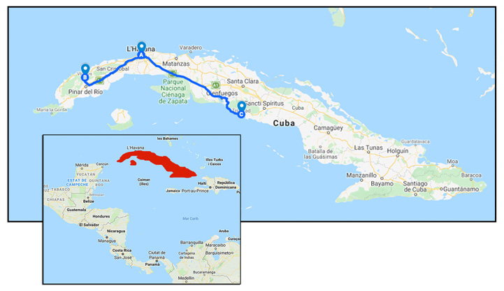 mapa cuba_viñales_trinidad